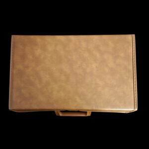 Vintage Audio Cassette Tape Storage Case 24 Capacity Tan Hard Case USA